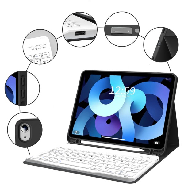 Фото - Уценка - Чехол-клавиатура для планшета BeCover с беспроводной клавиатурой for Apple iPad Air 11'' (M2)/iPad Air 11'' (M3) Black (711394)