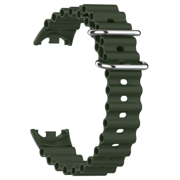 Фото - Ремінець для фітнес-браслету BeCover Wave Style for Xiaomi Mi Smart Band 8 / 9 / 10 Dark Green (714351)