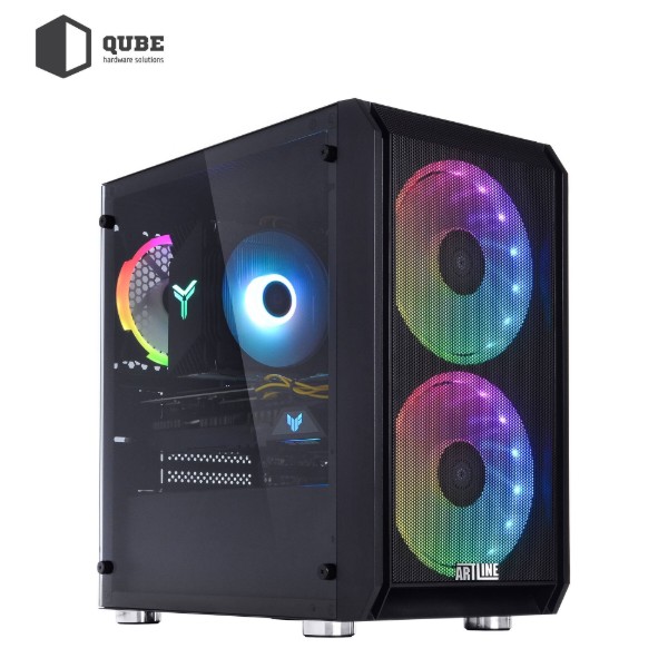 Фото - Системний блок QUBE QB i5 14400F RX 6600 8GB NM 3242Win (i514400FRX66008GBNM3242Win)
