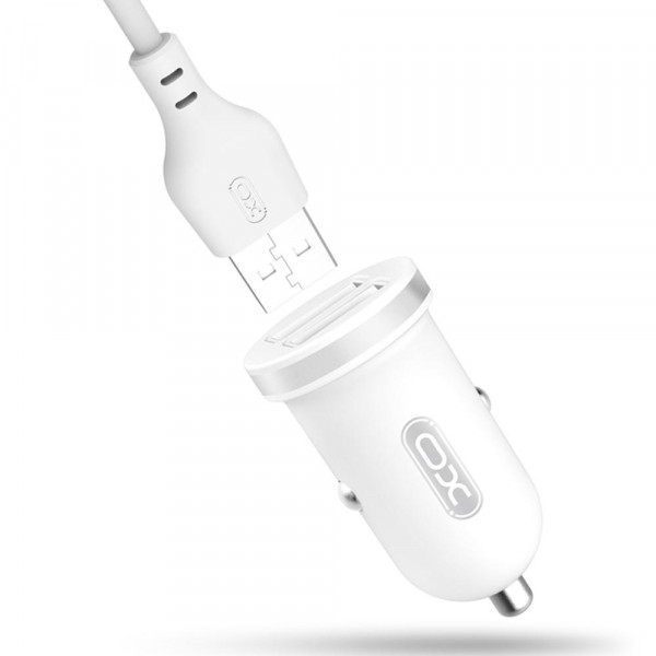Фото - Автомобільний зарядний пристрій XO 2.1A/2 USB + Type-C White (TZ08-TC-WH)
