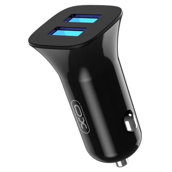 Фото - Автомобільний зарядний пристрій XO 2.4A/2 USB + lightning Black (TZ10-L-BK)