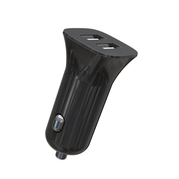 Фото - Автомобільний зарядний пристрій XO 2.4A/2 USB + lightning Black (TZ10-L-BK)