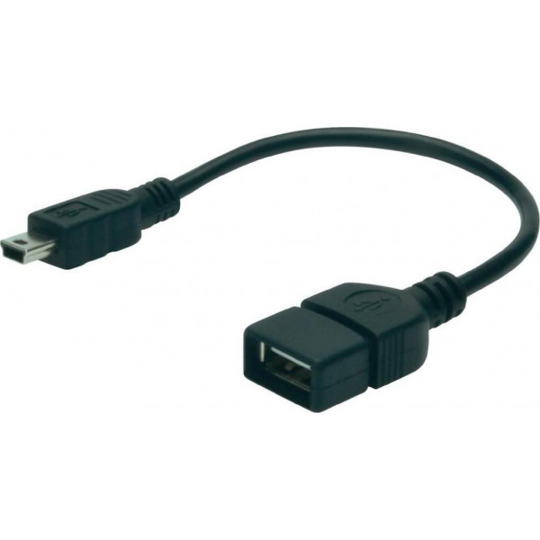 Фото - Кабель USB type A - USB type B Digitus USB 2.0 AF to mini-B 5P OTG 0.2 m(AK-300310-002-S)