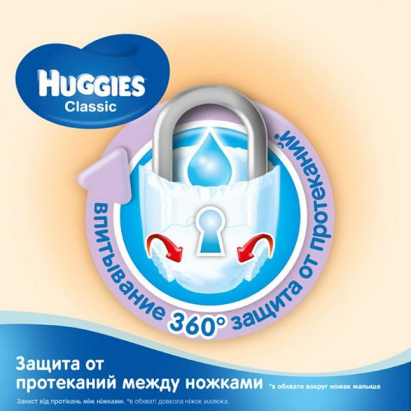 Фото - Одноразовые подгузники Huggies Classic Размер 4 (7 до 16 кг) 14 шт. (5029053543123)