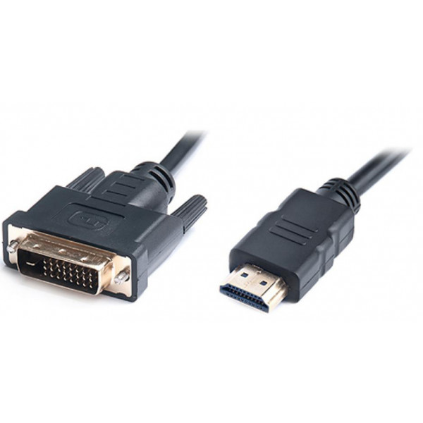 Фото - Кабель HDMI - DVI REAL-EL HDMI-DVI M-M 1.8m Black