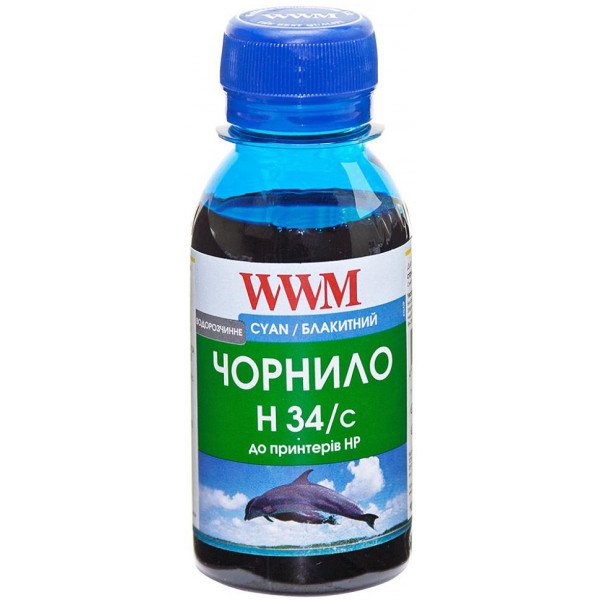 Фото - Чернила WWM HP № 22/134/136 100г Cyan (H34/C-2)