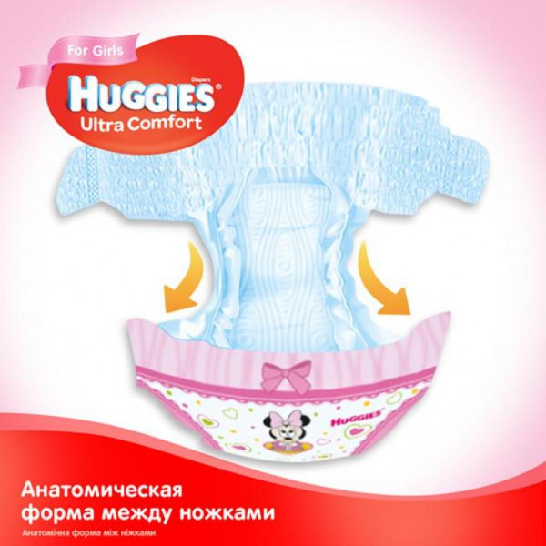 Фото - Одноразовые подгузники Huggies Ultra Comfort 4 Jumbo для девочек (8-14 кг) 50 шт. (5029053565378)