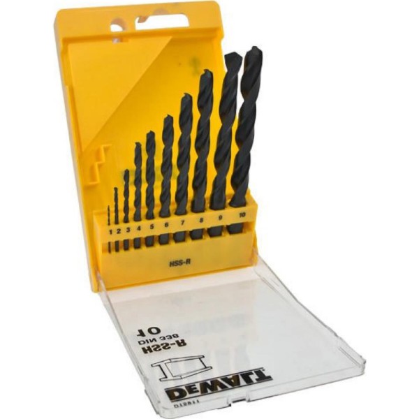Фото - Набір свердел DeWALT HSS-R 10шт. (DT5911)
