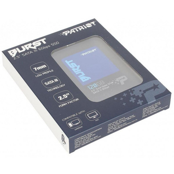 Фото - SSD-накопичувач внутрішній Patriot 120GB Burst Elite 2.5" SATAIII TLC (PBE120GS25SSDR)