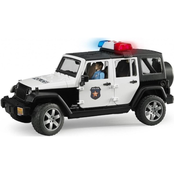 Фото - Наземна спецтехніка BRUDER Джип Wrangler Unlimited Rubicon Police + фігурка (02526)