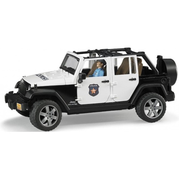 Фото - Наземна спецтехніка BRUDER Джип Wrangler Unlimited Rubicon Police + фігурка (02526)