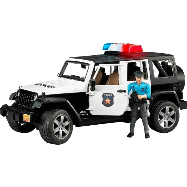 Фото - Наземна спецтехніка BRUDER Джип Wrangler Unlimited Rubicon Police + фігурка (02526)