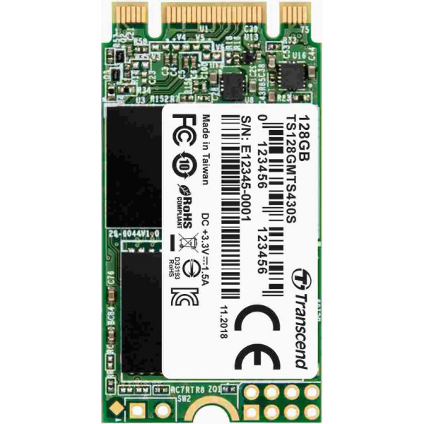 Фото - SSD-накопичувач внутрішній Transcend M.2 2242 128GB (TS128GMTS430S)