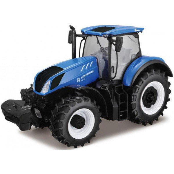 Фото - Колекційна сільськогосподарська техніка Bburago Серії Farm - Трактор New Holland з причепом (18-44067)