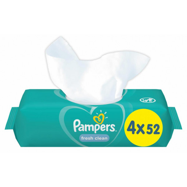 Фото - Салфетки влажные для детей Pampers Fresh Clean, 4х52 шт. (81688044)