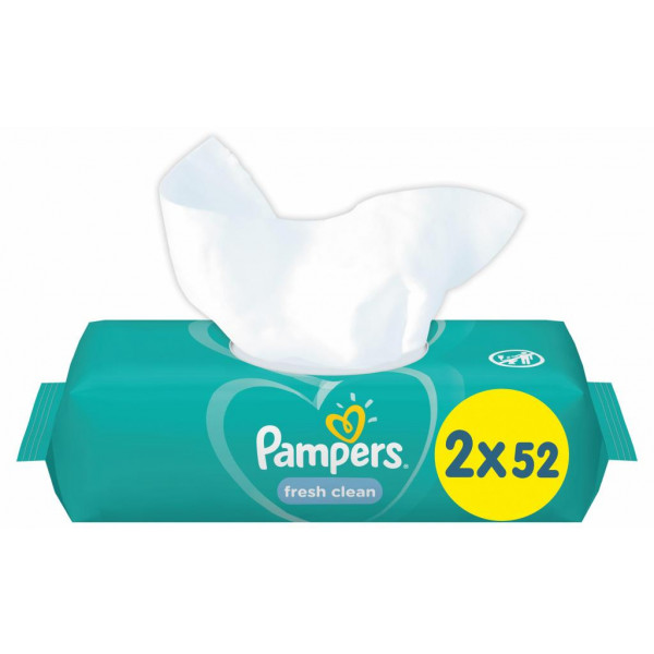 Фото - Салфетки влажные для детей Pampers Fresh Clean, 2х52 шт. (81688038 )