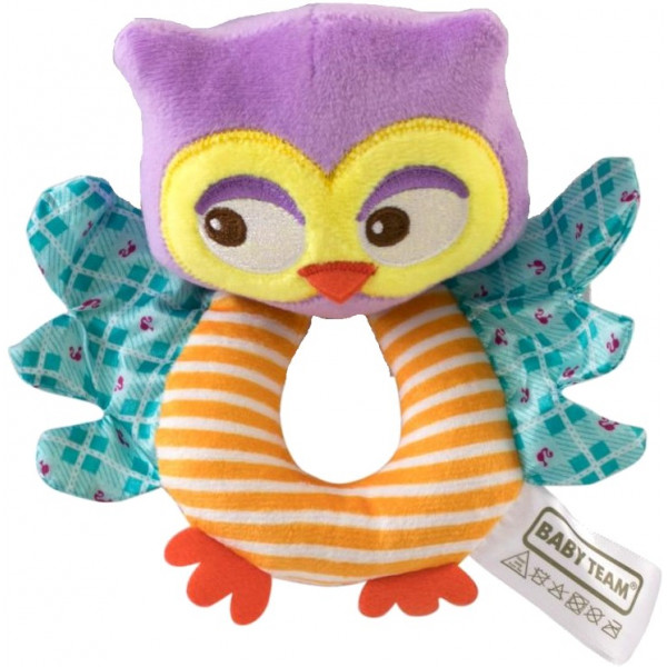 Фото - Брязкальце Baby Team м'яка Сова (8501_Сова) Фото - Брязкальце Baby Team м'яка Сова (8501_Сова)
