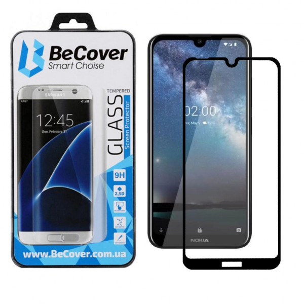 Фото - Захисне скло для смартфону BeCover Nokia 2.2 Black (704076)