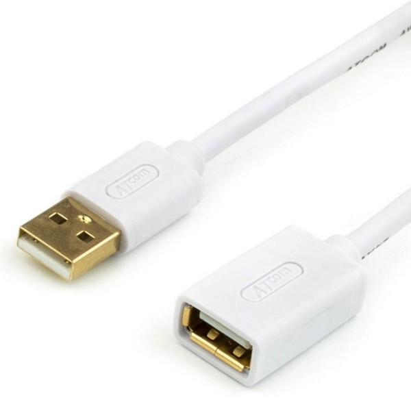 Фото - Кабель USB type A - USB type A Atcom USB 2.0 AM/AF 1.8m (13425)