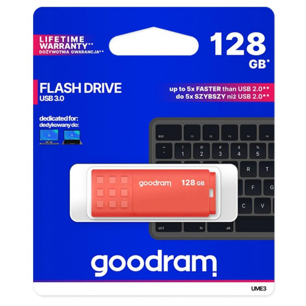 Фото - Флеш USB Goodram UME3 128GB USB 3.0 Orange (UME3-1280O0R11)