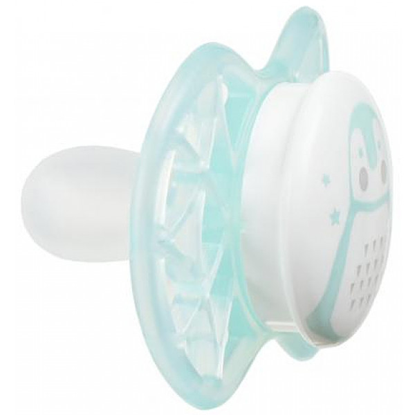 Фото - Симметричная пустышка Nuvita Air55 Explorer 0m+(зебра, пингвин) 2 шт. (NV7067N)