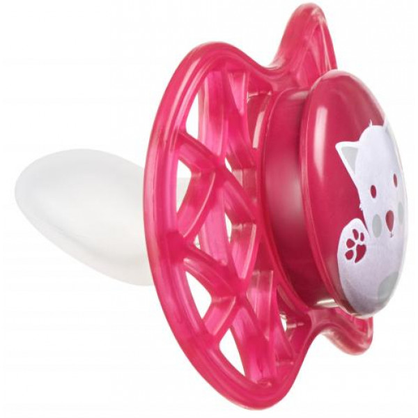 Фото - Ортодонтическая пустышка Nuvita Air55 Explorer 6m+ (кот, панда) 2 шт. (NV7086F)