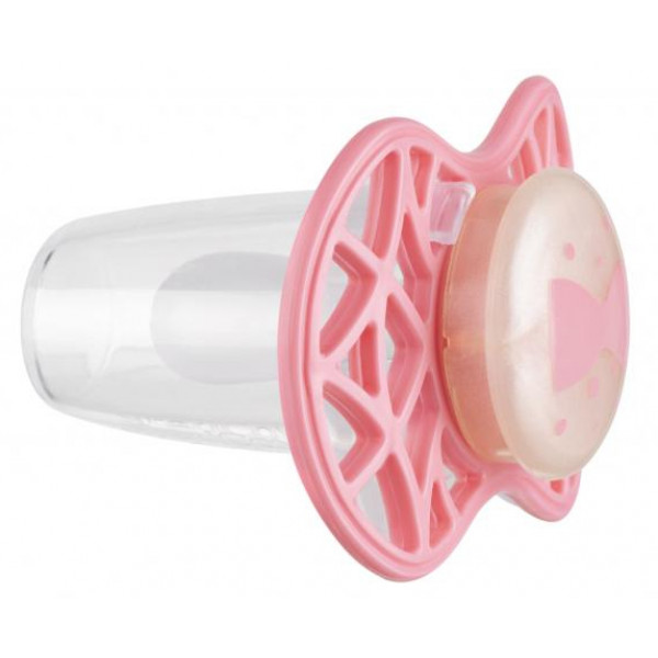 Фото - Симетрична пустушка Nuvita Air55 Cool 6m + "бант" Рожевий (NV7085GF)