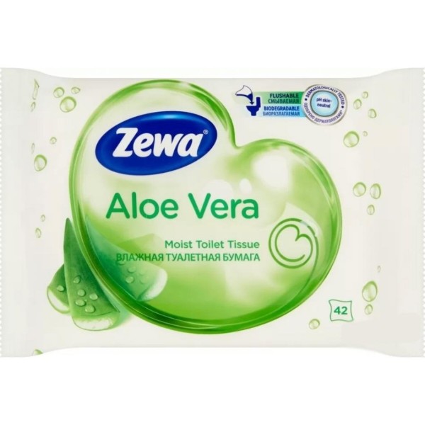 Фото - Влажная туалетная бумага Zewa Aloe Vera 42 шт. (7322540898934) Фото - Влажная туалетная бумага Zewa Aloe Vera 42 шт. (7322540898934)
