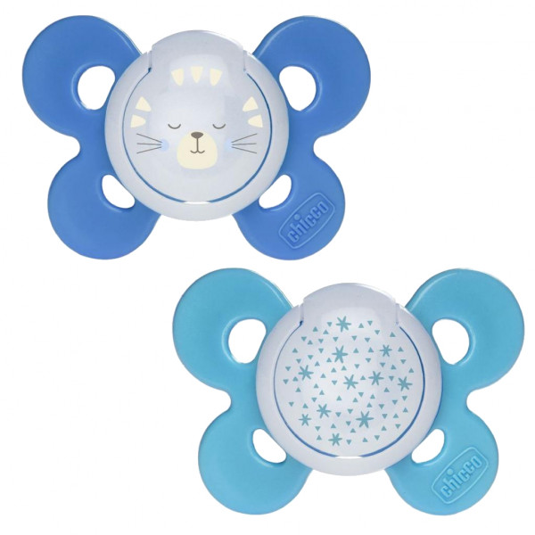 Фото - Ортодонтична пустушка Chicco Physio Comfort міс 2 шт. Blue (74935.42.00.00)
