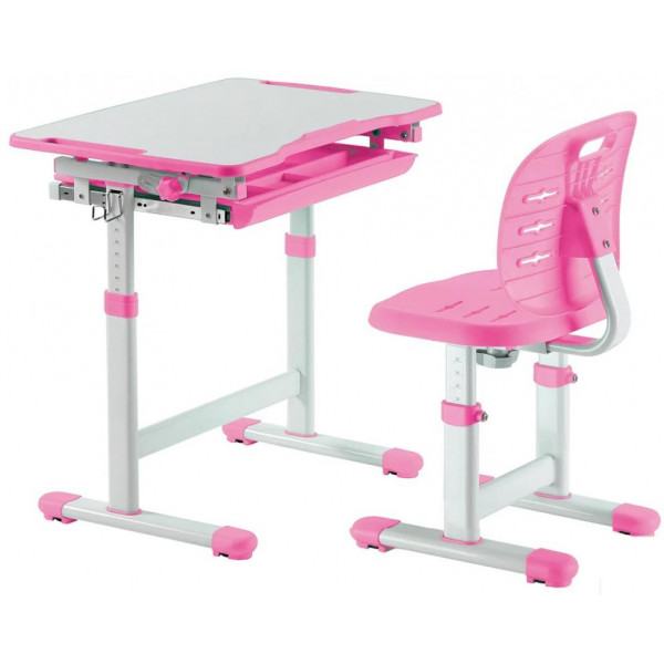 Фото - Комплект меблів шкільний 3 елементи FunDesk Piccolino III Pink