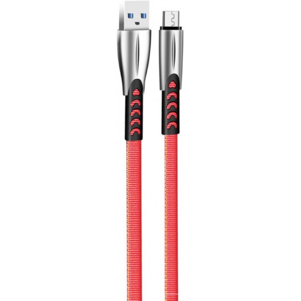 Фото - Кабель Colorway USB 2.0 AM to Micro 5P 1.0m Zinc Alloy Red (CW-CBUM011-RD)