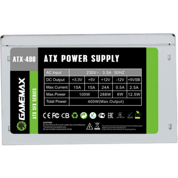 Фото - Блок питания для ПК Gamemax ATX-400W SFX