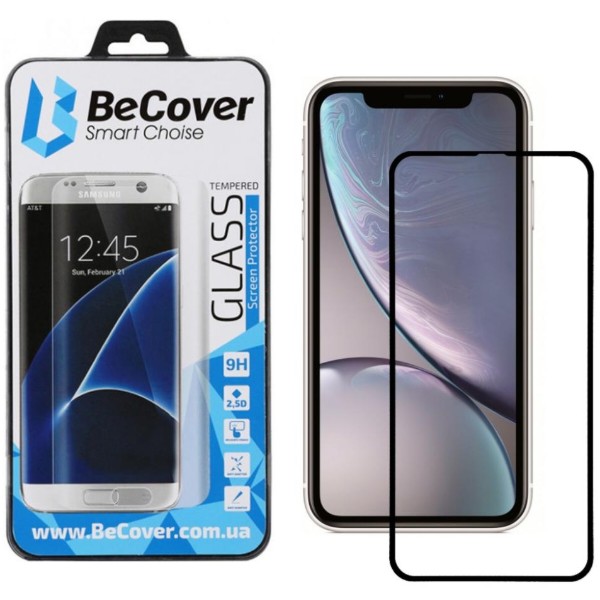 Фото - Захисне скло для смартфону BeCover Apple iPhone XR Black (702621)