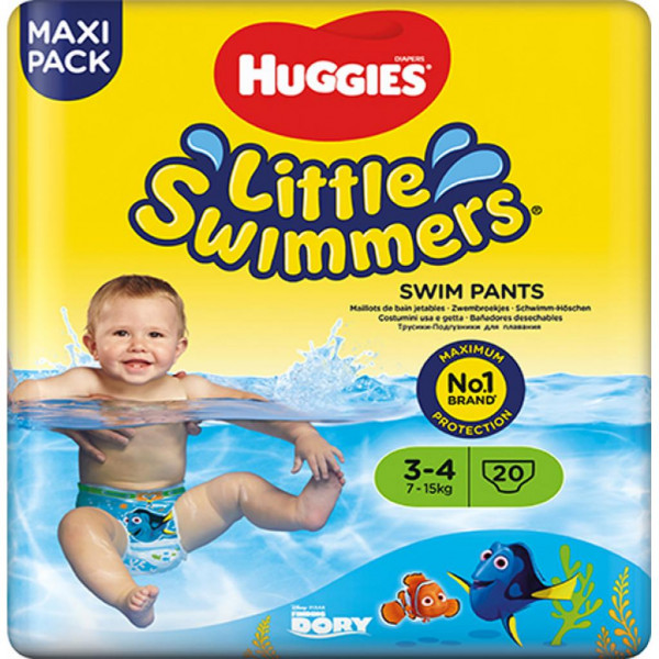 Фото - Одноразові підгузники-трусики для плавання Huggies Little Swimmers 3-4 20 шт. (5029053535852)