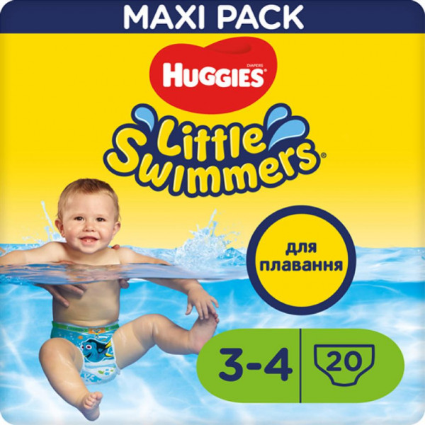 Фото - Одноразові підгузники-трусики для плавання Huggies Little Swimmers 3-4 20 шт. (5029053535852)