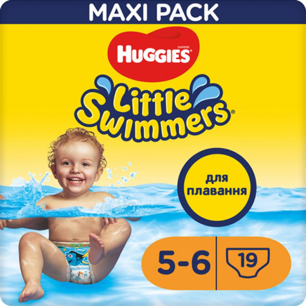 Фото - Одноразові підгузники-трусики для плавання Huggies Little Swimmers 5-6 19 шт. (5029053538433)