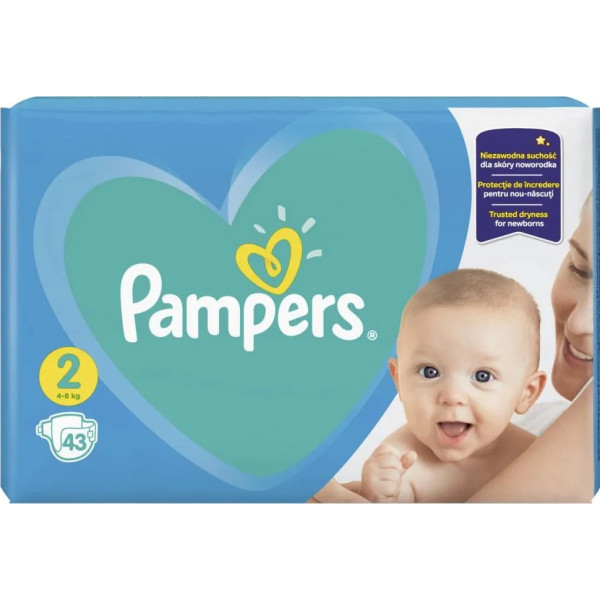 Фото - Одноразові підгузки Pampers New Baby Mini Розмір 2 (4-8 кг) 43 шт. (8001090910127)