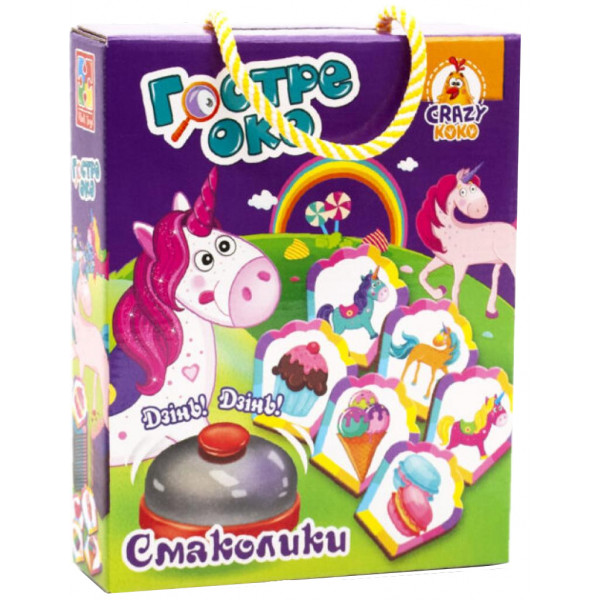 Фото - Настольная игра (5-7 лет) Vladi Toys со звонком "Зоркий глаз. Вкусняшки" (укр) (VT8010-15)