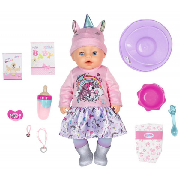 Фото - Интерактивный пупс Zapf Baby Born серии ''Нежные объятия'' - Очаровательный Единорог (43 cm, с аксессуарами) (831311)