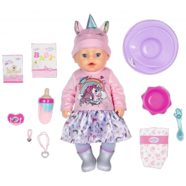 Фото - Интерактивный пупс Zapf Baby Born серии ''Нежные объятия'' - Очаровательный Единорог (43 cm, с аксессуарами) (831311)