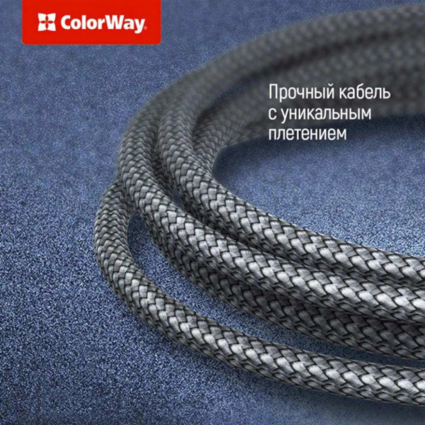 Фото - Кабель синхронизации данных Colorway USB Type-C to Lightning 2.0m (CW-CBPDCL036-GR)
