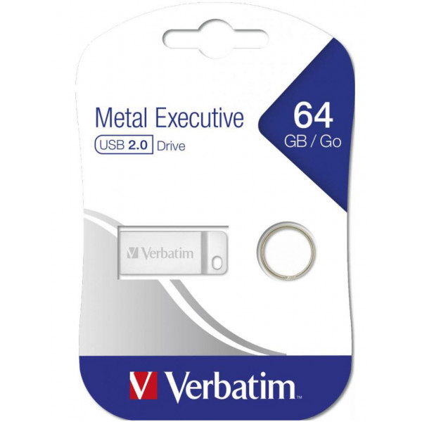Фото - Флеш USB Verbatim Metal Executive 64GB USB 2.0 (98750)