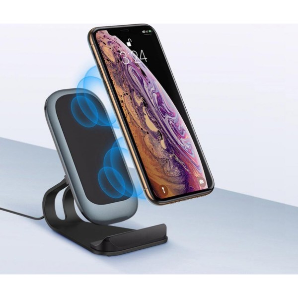 Фото - Беспроводное зарядное устройство Colorway Wireless Stand 10W Blue (CW-CHW30Q-BL)