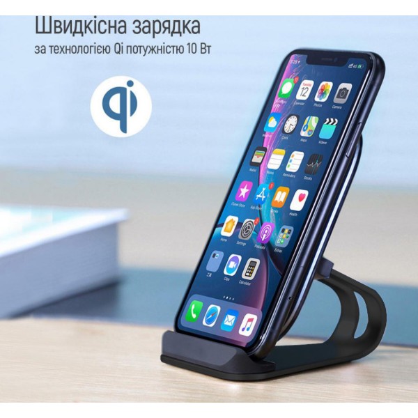 Фото - Беспроводное зарядное устройство Colorway Wireless Stand 10W Blue (CW-CHW30Q-BL)