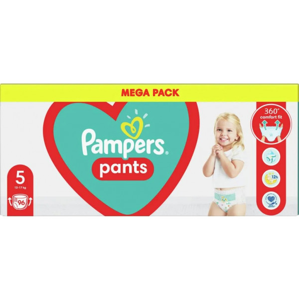 Фото - Одноразові підгузки-трусики Pampers Pants Junior Розмір 5 (12-17 кг) 96 шт (8006540069509)