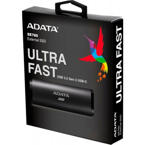 Фото - SSD-накопичувач зовнішній ADATA USB 3.2 512GB ADATA (ASE760-512GU32G2-CBK)