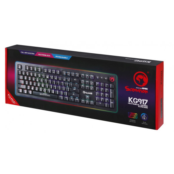 Фото - Клавіатура дротова ігрова Marvo KG917 Multi-LED Mechanical Blue Switch