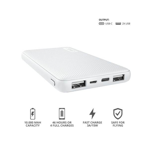 Фото - Батарея мобильная Trust Primo 10000 mAh White (23896)