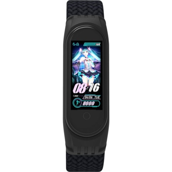 Фото - Ремінець для фітнес-браслету Armorstandart Braided Solo Loop for Xiaomi Mi Band 4/5/6 Black size M (ARM58769)
