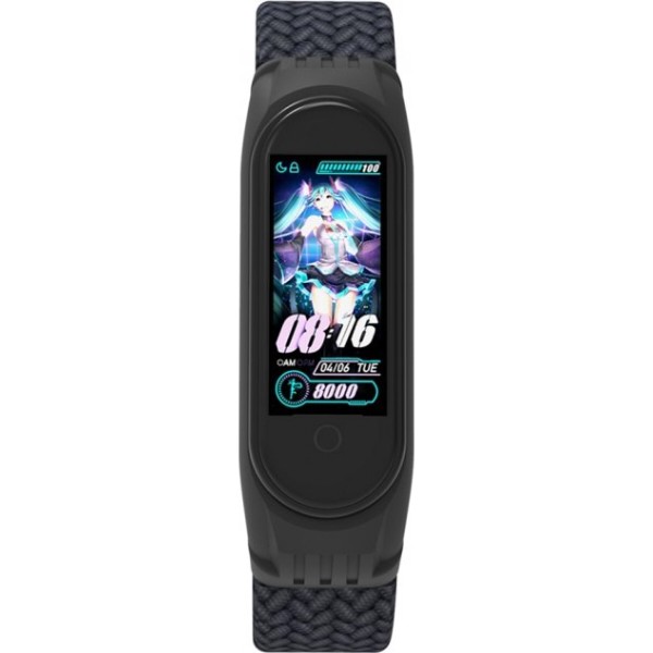 Фото - Ремешок для фитнес-браслета Armorstandart Braided Solo Loop for Xiaomi Mi Band 4/5/6 Charcoal size L (ARM58759)